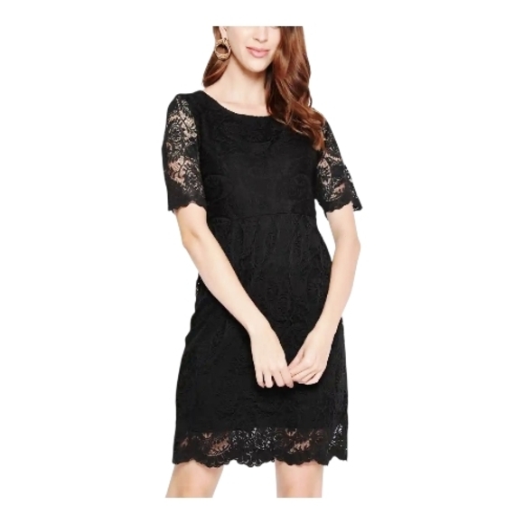 RNStudio Dresses & Skirts - RNStudio By Ronnie Nicole Elegant Black Lace Dress, 12P